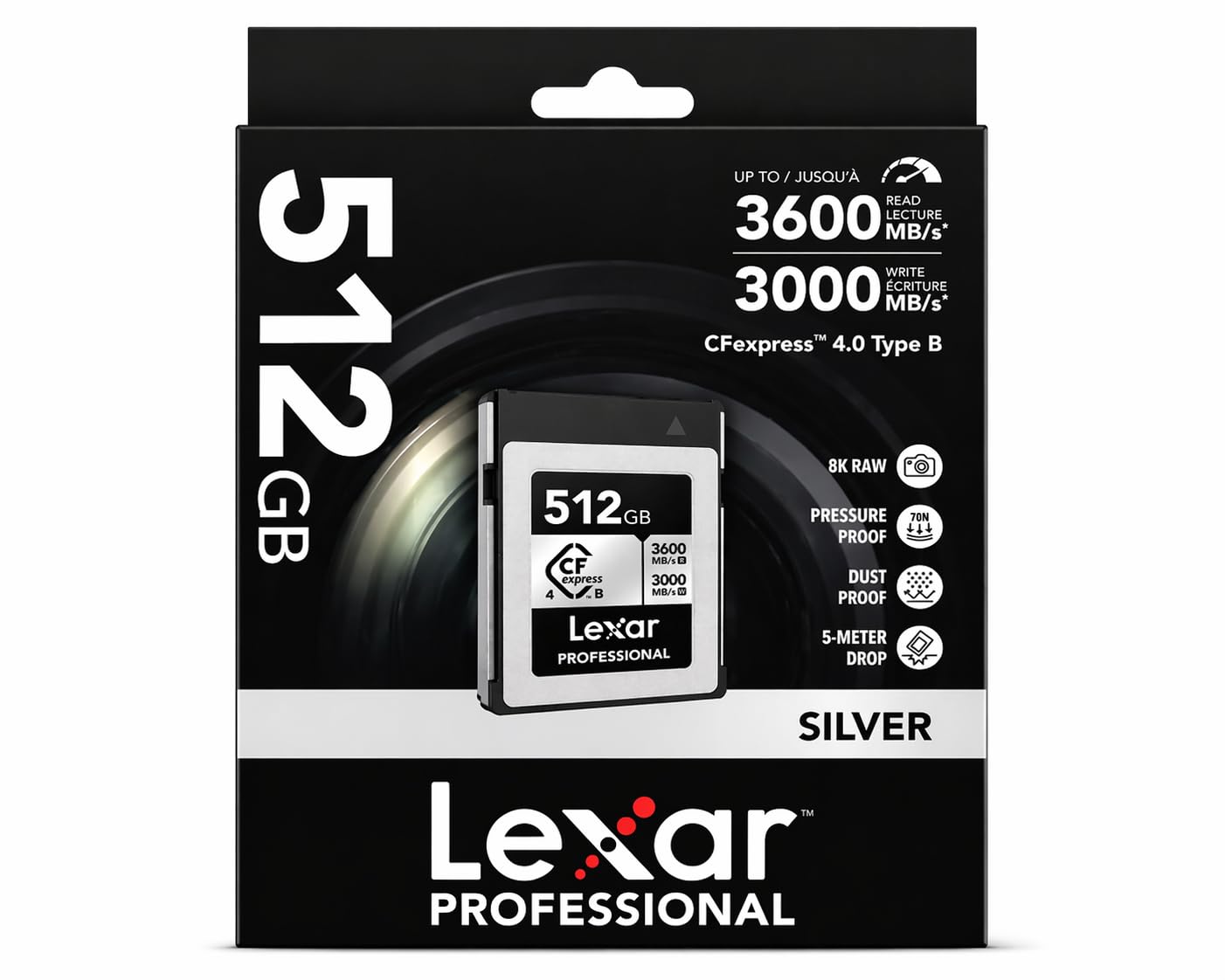Lexar Professional Silver CFexpress 4.0 Type B Card 512GB, 3600MB